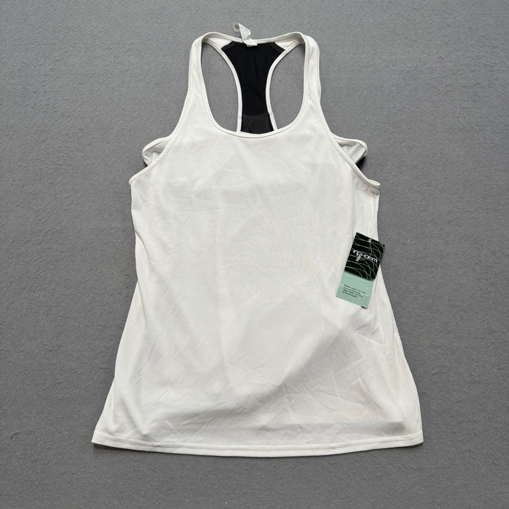 NEW InPhorm Tank Top Women's XS White Black Racerback‎ Mesh Athletic Tennis Golf